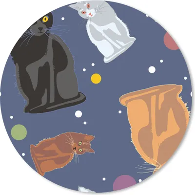Produktbild von MuchoWow® Mauspad Mousepad Muster - Katze - Weltraum - Jungen - Mädchen - Kinder - Kinder 40x40 cm - Mousepads - Maus Mat - Pad - Mausunterlage - Schreibtisch Accessoires