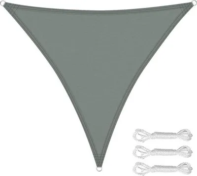 Produktbild von Famanu Sonnensegel, wasserabweisend, dreieckig, hochwertiges Polyester für Balkon und Terrasse, UV-Schutz, anthrazit