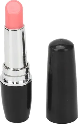Produktbild von Lippenstift-Massagegerät, tragbar, schwarze Form, Vibrations-Gesichtsmassagestab für Gesichtsaugen