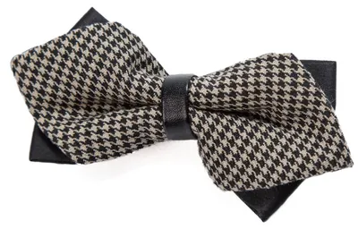 Produktbild von DonDon spitze Herren Fliege Schleife im Retro Look mit Haken gebunden vorgebunden und längenverstellbar beige-schwarz