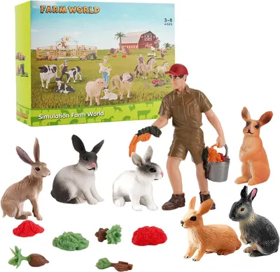 Image de Figurines d'animaux de la ferme, ensemble de 13 pièces, pour jouets éducatifs