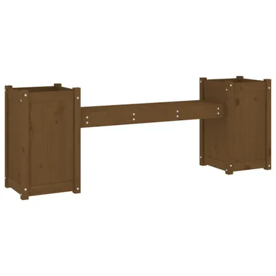 Obrázek produktu pro vidaXL Zahradní lavice s květináči Honey Brown 180x36x63 cm Masivní dřevo