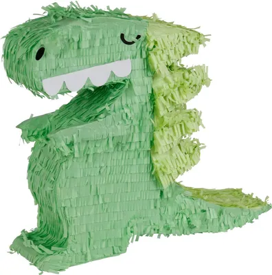 Image de Pinata dinosaure vert anniversaire enfant fête à thème Piñata Partyspiel