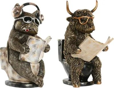 Obrázek produktu pro Dekorativní figurka Home ESPRIT zlatá stříbrná 14,5 X 11 X 20,5 CM (2 ks)