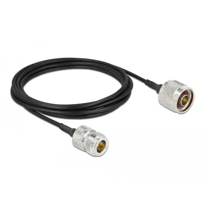 Produktbild von DeLOCK Antennenkabel N Stecker zu N Buchse LMR/CFD100 3 m low loss, 3 m, LMR100, Schwarz