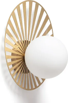 Produktbild von Wandleuchte Metall und Glas Becquer Gold