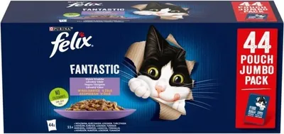 Produktbild von Felix Fantastic želé krmivo pre mačky 3,7 kg (44 kusov)