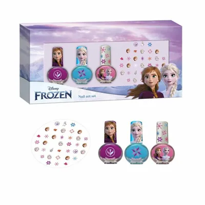 Produktbild von FROZEN - Nail Art Set - 3x Nagellack + Nageldekoration