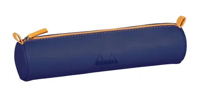 Produktbild von Rhodia 319008C, Weiches Federmäppchen, Kunstleder, Blau, Einfarbig, Reißverschluss, 215 mm