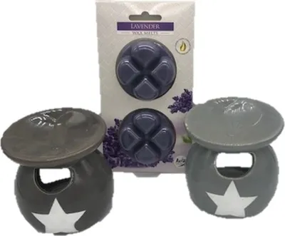 Produktbild von Duftöllampe Duftölstövchen Duftlampe Duftstövchen Aromalampe Diffuser Raumduft 2 Stück mit Duftwachs