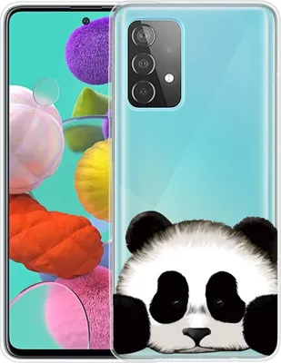 Produktbild von Handyhülle für Samsung Dünn Schutzcase Cover Bumper Schale Transparent, Farbe:Pandabär, Modell wählen:Samsung Galaxy A32 5G