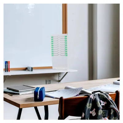 Produktbild von Anwesenheitskartenhalter mit 20 Fächern aus Kunststoff für die Wandmontage