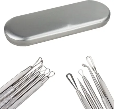 Produktbild von Schnurrbartentferner Teelöffel Set In Etui 5Pcs Mitesser Entfernung von Mitessern