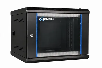 Produktbild von AX Networks 19" 9HE Netzwerkschrank Rackschrank 600 × 450 mm Schwarz
