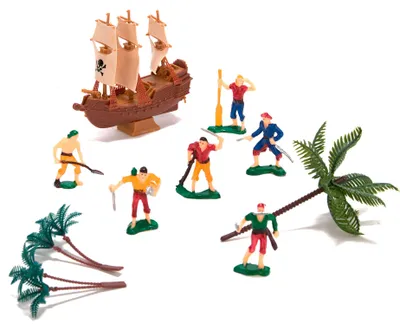 Produktbild von dekora - Set Mit 10 Piratenfiguren - Kuchendekoration Für Kindergeburtstage