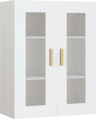 Image de Armoire murale suspendue Blanc 69,5x34x90 cm