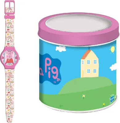Produktbild von Cartoon Uhr Peppa Pig Mod . 000482608 - Tin Box 482785