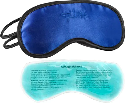 Image de Feluna masque de sommeil avec coussin réfrigérant - Bleu