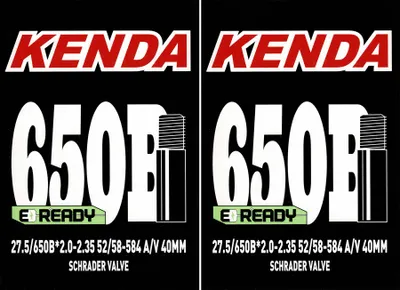 Produktbild von 2x Kenda Schlauch Fahrradschlauch AV 27.5 " 650 B  27,5 " Auto -/ Schraderventil