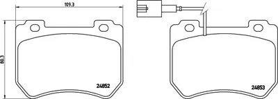 Produktbild von Brembo Bremsbelagsatz, Scheibenbremse Vorderachse P 23 129