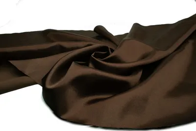 Obrázok produktu pre Satén bez Elastanu, hladký satén s leskom, hnedý, 50 x 150 cm
