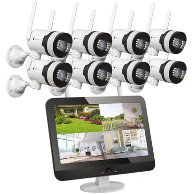 Produktbild von LUVISION Dual WLAN PTZ Überwachungssystem mit Monitor 5MP, Mikrofon, Sirene, Nachtsicht, KI Bewegungsverfolgung