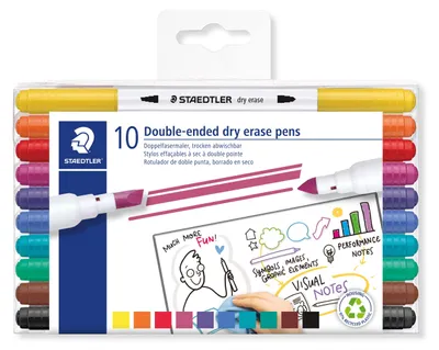 Image de STAEDTLER® 3010 TB10 Feutre double pointe effaçable à sec