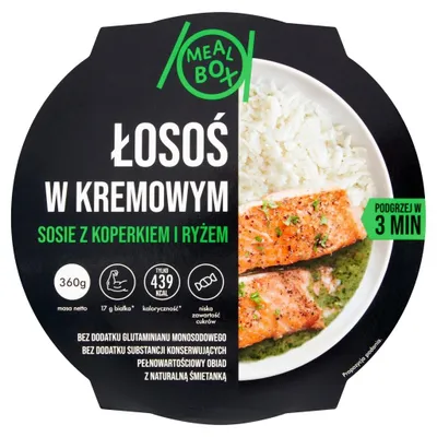 Zdjęcie produktu dla Łosoś w sosie kremowo-koperkowym z ryżem Meal Box 360 g
