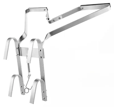 Leitern-Stabilisator, V-förmig, Aluminium, silber, 150 kg, ohne Werkzeug
