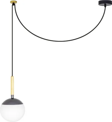 Produktbild von Faro 28376, Grau, Glas, Metall, Holz, IP20, II, 1 Glühbirne(n), E27