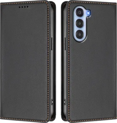 Image de Etui en cuir pour ZTE Nubia S, étui magnétique en cuirPolyuréthaneavec support Noir