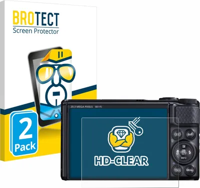 Produktbild von 2x Für Canon PowerShot SX740 HS / Lite Schutzfolie BROTECT Displayschutz Display Schutz Folie Klar Transparent