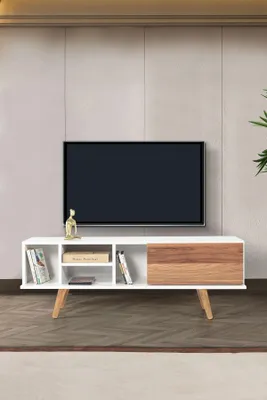 Productafbeelding van Skye Decor, TV-standaard van hoge kwaliteit (3-delig) - Saffier Eikenhout, 100% melamine, 130 cm