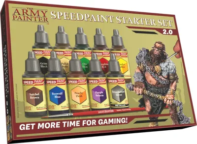 Produktbild von The Army Painter SPEEDPAINT STARTER SET 2.0, Schwarz, Blau, Braun, Grün, Violett, Rot, Silber, Gelb, Acrylfarbe, Flüssigkeit, 18 ml
