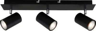 Produktbild von Deckenspot Schwenkbar Deckenlampe 3xGU10 max. 40W Schwarz Briloner