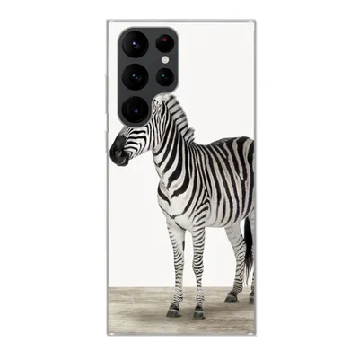 Produktbild von MuchoWow® Handyhülle Schutzhülle Hülle für Samsung Galaxy S22 Ultra Zebra - Mädchen - Tiere - Kinder - Jungen Silikon Softcase Handy Hülle - Abbildung
