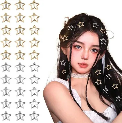 Immagine prodotto di Set di 30 fermagli per capelli in argento e oro