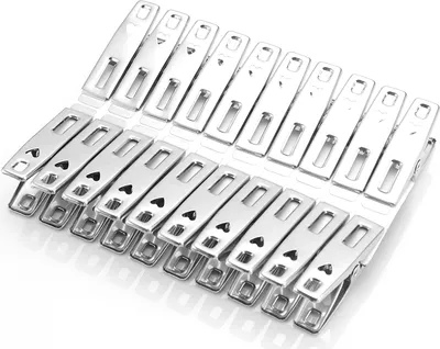 Produktbild von 100 Stück Edelstahl wäscheklammern, edelstahlklammern, wäscheklammer Metall, kleiderstöpsel,  Klemmen Metall