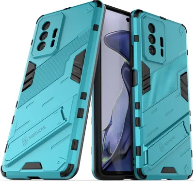Produktbild von Armor Hülle für Xiaomi 11T / 11T Pro, Hybrid PC TPU Bumper Stoßfestes Schutzhülle mit Standfunktion Blau