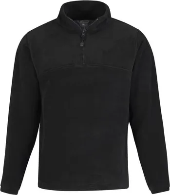 Produktbild von Fleecejacke, halber Reißverschluss - B&C HIGHLANDER - black - Größe M