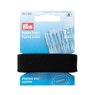 Obrázek produktu pro Pruženka pro pyžama, 20 mm, černá, 2 m