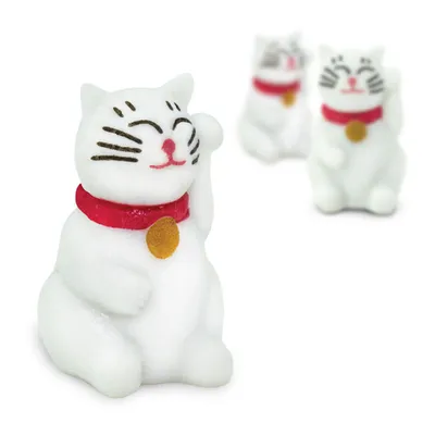 Produktbild von Safari - 354422 - Good Luck Minis, Glücksminis, Winkende Katze, 5 Stück, ca.: 1,5cm