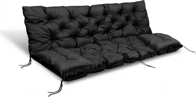 Produktbild von Schaukelbank Kissen Garten-Set schwarz 150x60x50cm + 2 Kissen 42 x 42 cm