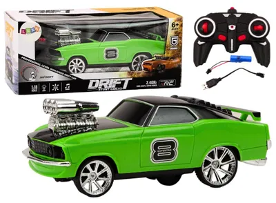 Produktbild von Leantoys Autko Zdalnie Sterowane 1:18 Drift 360 ?wiat?a D?wi?ki Zielony