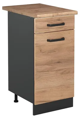 Zdjęcie produktu dla Szafki kuchenne Vicco R-Line Dąb goldkraft/Antracyt 40 cm blat roboczy Dąb Goldkraft, Model 61039