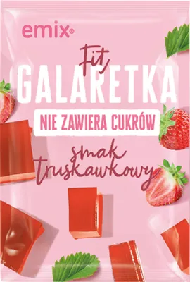 Zdjęcie produktu dla Emix Galaretka o smaku truskawkowym bez cukru 25 g