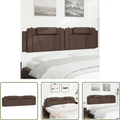 Produktbild von The Living Store Kopfteil-Kissen Braun 200 cm Kunstleder
