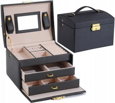 Image de Coffret Boîte À Bijoux Valise Boîte À Bijoux Montres Bagues
