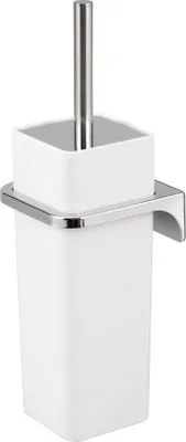 Produktbild von Toiletset mit Wandhalter und Bürsten, quadratisch, weiß