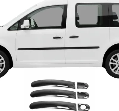 Image de Couverture poignée de porte pour VW T6 T6.1 2015-2024 3Portes 6pcs inox foncé